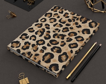 Leopard Print Journal Stylish Animal Print Notebook Gift for Her Wildlife Lover's Journal Animal Enthusiast Notebook Journaling Home Decor