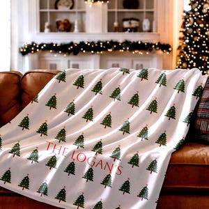 Custom Name Blanket - Holiday Blanket, Custom Christmas Blanket, Holiday Gift, Family gift  Anniversary Gift, Gift for Mom