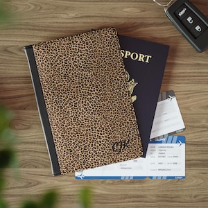 Leopard Print Personalized Passport Cover | Travel gift| Personalized Gift | honeymoon gift| Vacation gift | couples gift