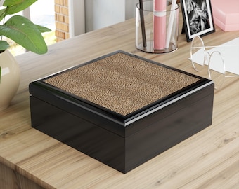 Leopard Print Jewelry Box - Elegant Ring Storage, Vintage Accessories Organizer, Gift for Her, Makeup and Trinket Holder Gift for Her