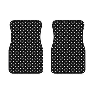 Black Polka Dot Car Mats, Cute Car Floor Mats Front, Preppy Car Accessories for Women, Retro Polka Dot Car Decor, Car Gift