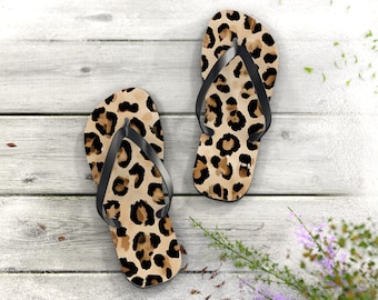 Summer Sandals Leopard Flip flops for her Summer Beach Sandal Stylish Pool Slides Animal Print Footwear Girls Party Girls Trip Leopard Print