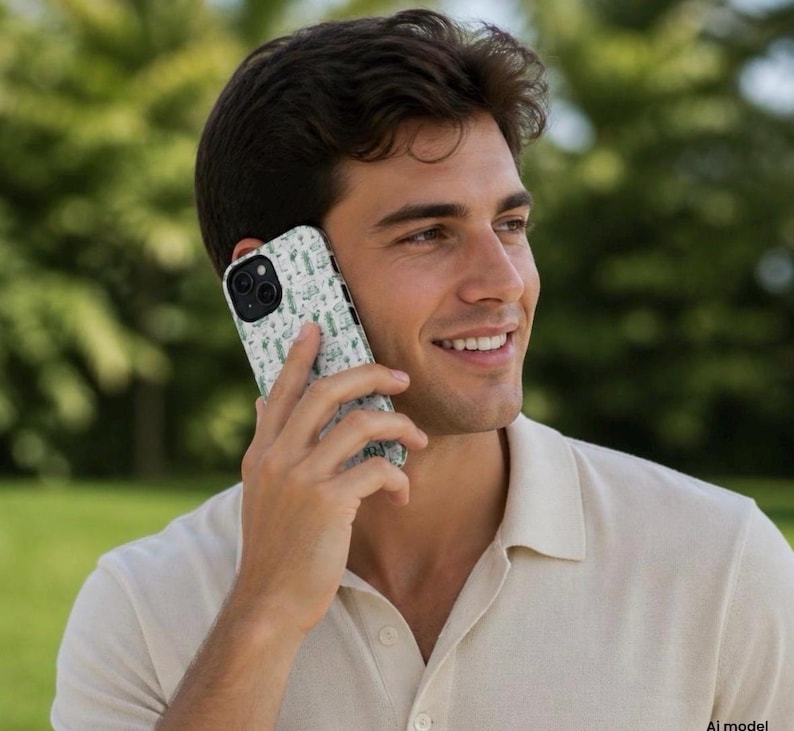 Golf Pattern Phone Case | Tough Magnetic Case with optional personalization, gift for golf lover, golf phone case, golf gift, gift for dad, gift for husband, golf lover
