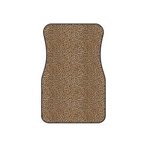 Leopard Print Car Mats | Front Floor Mats, Brown Animal Print, set of two for driver and passenger seat