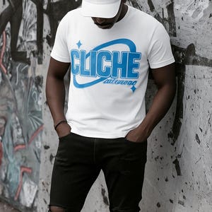 Cliche T-shirt Unisex Oversized Boxy Tee Casual T-Shirt Graphic Tee Streetwear Top Comfortable Gift for Friends Birthday Gift for Him Funny