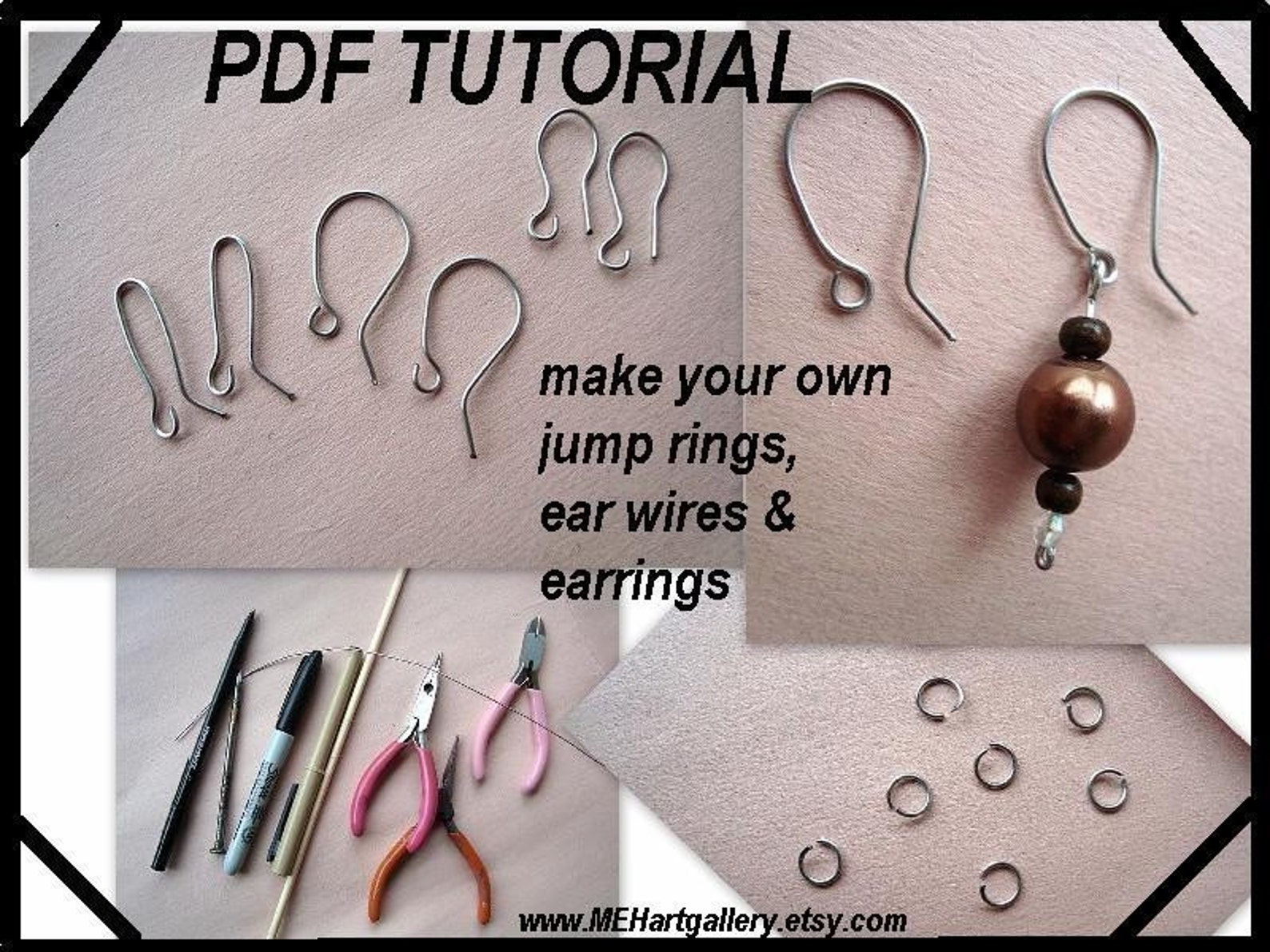 PDF TUTORIAL Make Your Own Jump Rings Ear Wires and Etsy