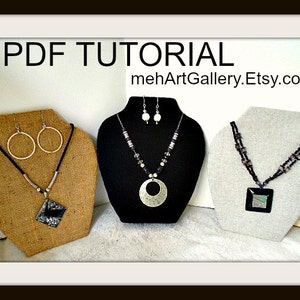 Jewelry Stand diy, Vendor Display, Jewelry board, jewelry bust, Jewelry tree, Craft Show Prop, Necklace & earrings stand, diy pdf tutorial, image 2