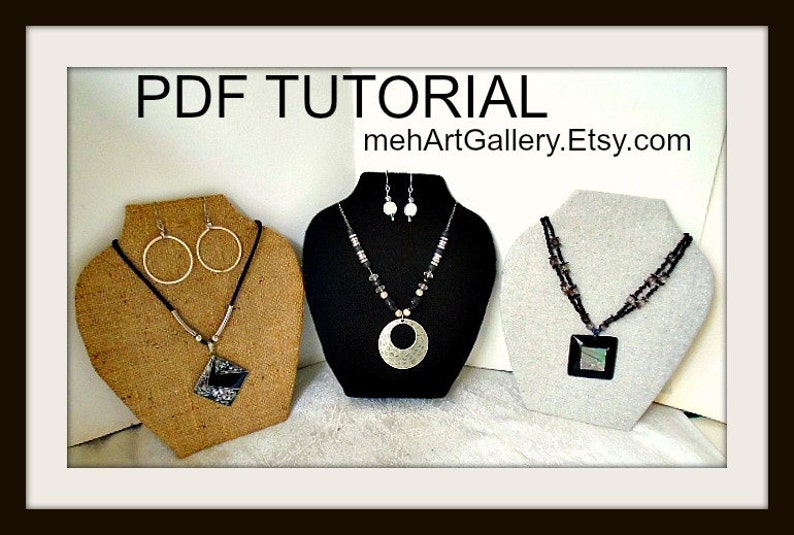 Jewelry Stand diy, Vendor Display, Jewelry board, jewelry bust, Jewelry tree, Craft Show Prop, Necklace & earrings stand, diy pdf tutorial, image 2