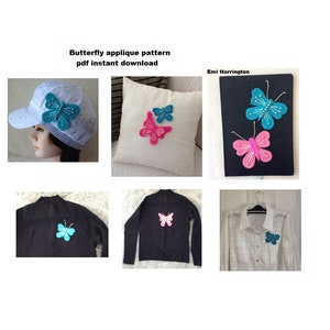 Felt Butterfly Pattern, Sewing pattern, Applique, embroidery pattern, plush toy insect, plushie pattern, image 7