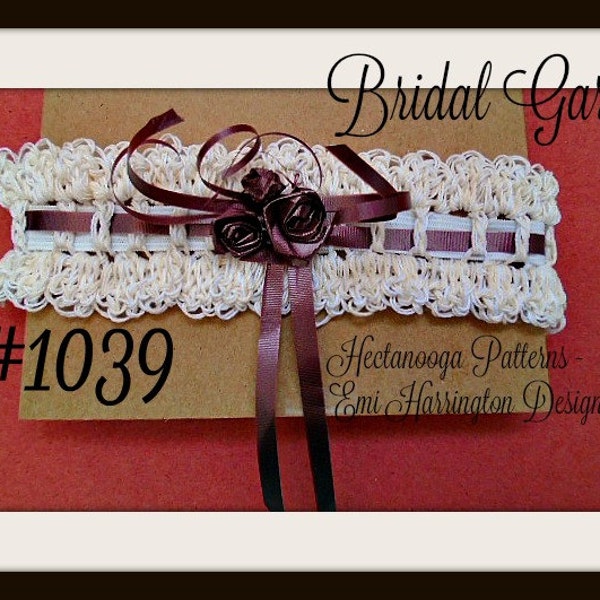 Crochet PATTERN, BRIDAL GARTER, wedding accessories- Lacy Garter, easy pattern # 1039, Make Any Size, Plus size, oversize,