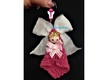 knit angel Christmas tree ornament, Angel # 1,  Instant download pattern, Angel knitting pattern, Knits for Christmas, Christmas ornament