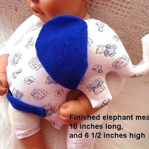 ELEPHANT sewing PATTERN, soft toy, baby toy, baby boy stuffed softie, MEH-53, new baby gift, easy sewing patterns, sewing for baby image 4