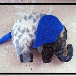 ELEPHANT sewing PATTERN, soft toy, baby toy, baby boy stuffed softie, MEH-53, new baby gift, easy sewing patterns, sewing for baby image 5