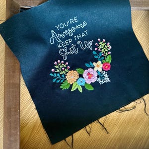 Keep it Up Hand Embroidered Hoop Art- Home Decor - Wall Hanginging - Finished Embroidery - Quotes Hand Art - Floral Art - Inspirational