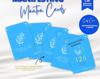 125 Manifesting Mantra Cards, printable and digital