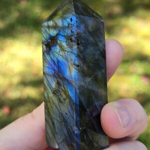 Labradorite Tower, Crystal Blue Flash, Small