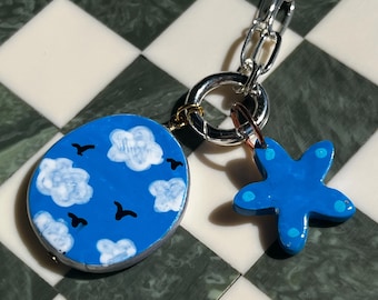 1989 Inspired | Handmade Blue Cloud Polymer Clay Charm Necklace | Taylor Swift