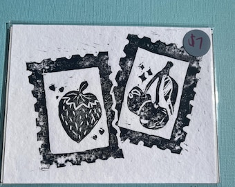 Lino Stamp Print - A6