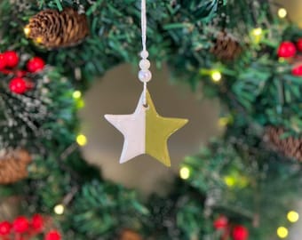 Small Star - Handmade Ceramic Christmas Ornament