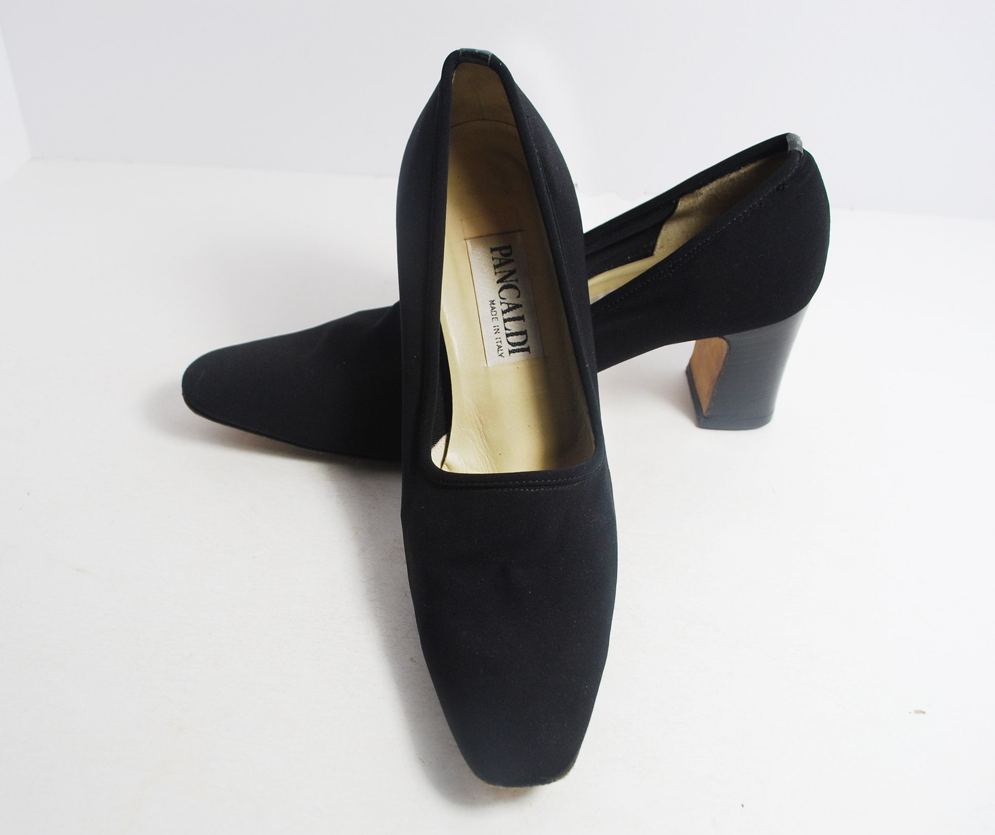 Chaussures PANCALDI Italiennes - Taille 8.5B, Marron, Bout Ouvert - Occasion