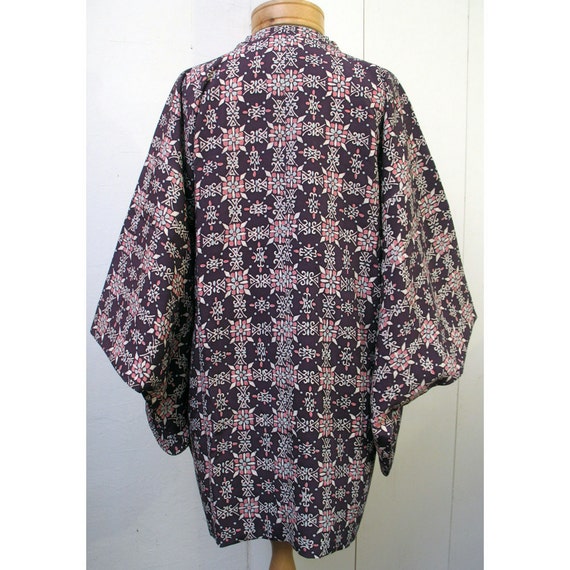 Vintage 1940s Deco Michiyuki Japanese silk Kimono - image 3