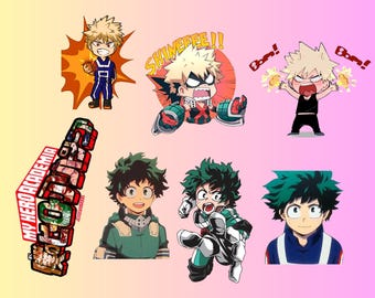 My Hero Academia Digital Stickers | Anime Sticker Pack for Scrapbooking & Journaling | Instant Download