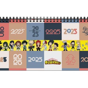 Anime Calendar, My Hero Academia Desk Calendar 2025, Hero Academia Anime Merch, Hero Academia Gift, Anime Desk Organizer, Anime Desk Decor