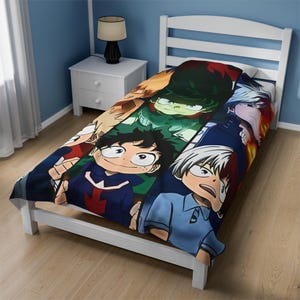 My Hero Academia Plush Blanket | Cozy Anime Fleece Throw Blanket | Soft Gift for Anime Fans