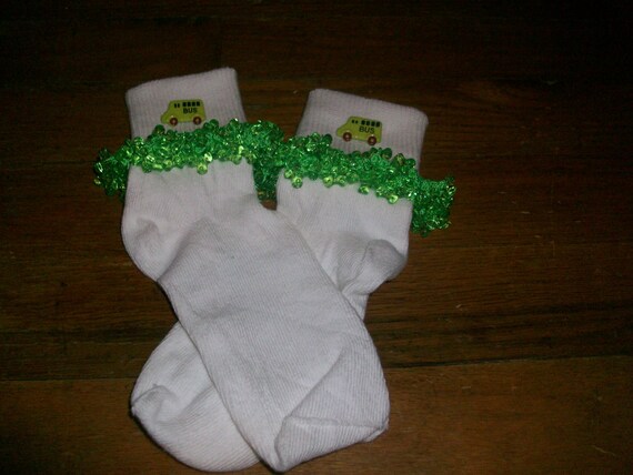 lime green baby socks