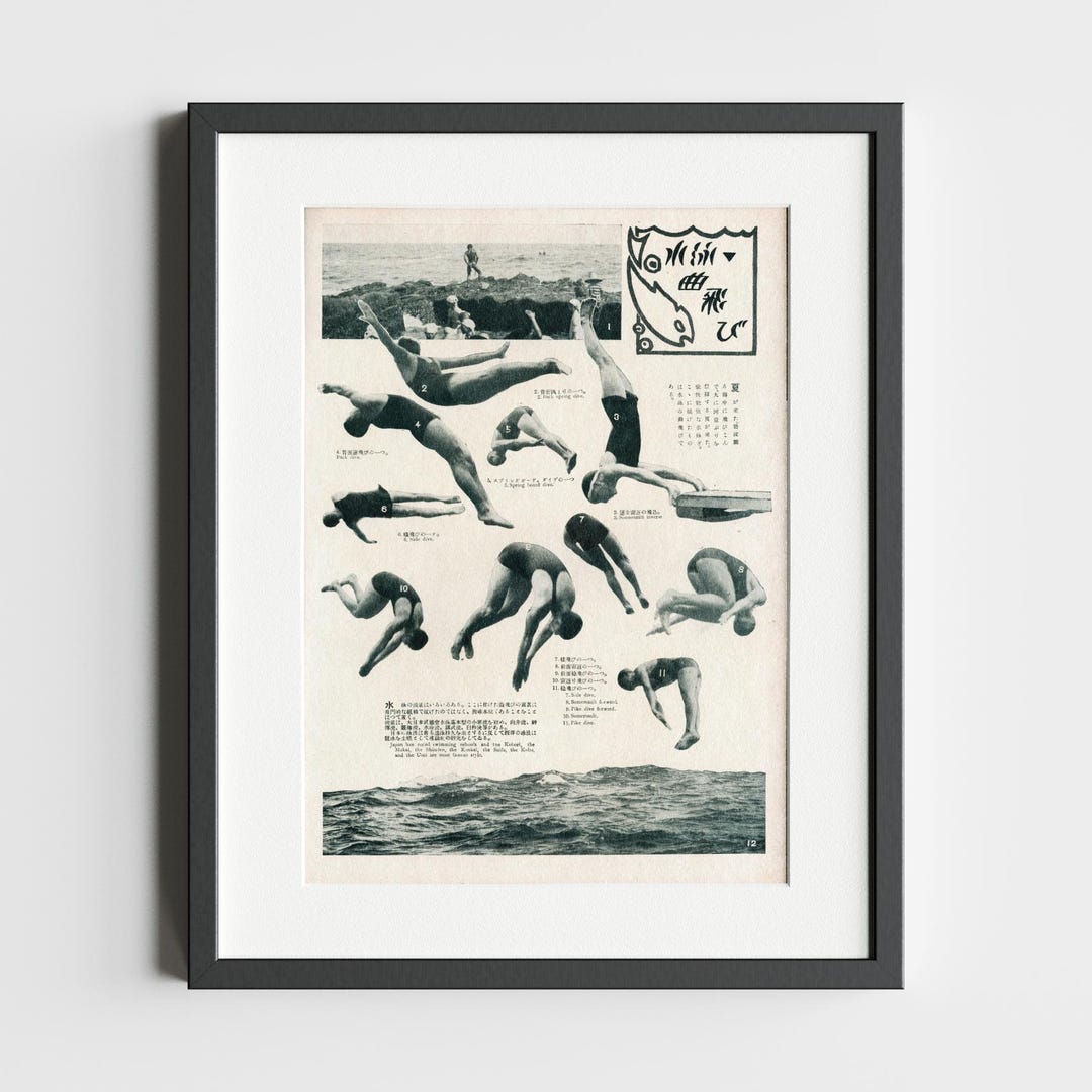 Summer Diving Styles 1920s – Vintage Photo | Swimming Art | Athletic ...