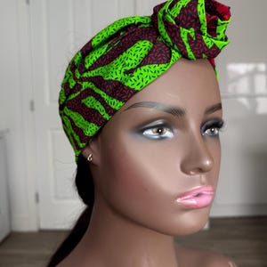 WIDE SATIN LINED 2-Way tie on Headband, Satin lined wide headband with ties, , Ankara bandana, African print satin lined turban headband