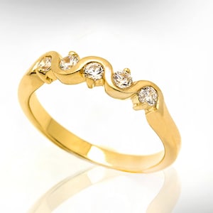 14k Gold and Multi Diamonds Unique Engagement Ring for Women, - Etsy