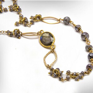 Women Gemstone Necklace, Labradorite Necklace, Elegant Necklace For Her, Gift For Mom, Gold-Filled Necklace, Ready to ship.