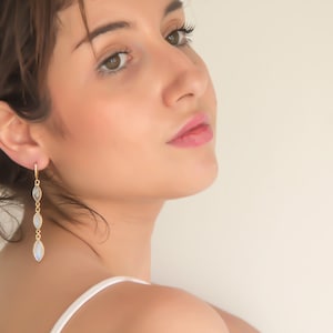 June Birthstone Earrings,Birthstone gift ideas,Rainbow Moonstone Earrings,Dangle Earrings,Free Shipping