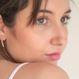 Handmade 9k Gold Stud Earrings, Fine Jewelry Gift
