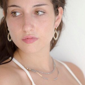 Labradorite Necklace and Earrings Set, Goldfilled Hook, Handmade Jewelry image 1