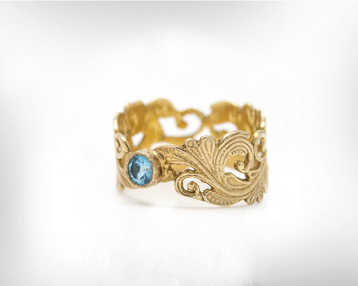 Designer Vintage Ring Love Ring Gemstone Ring Gold December | Etsy
