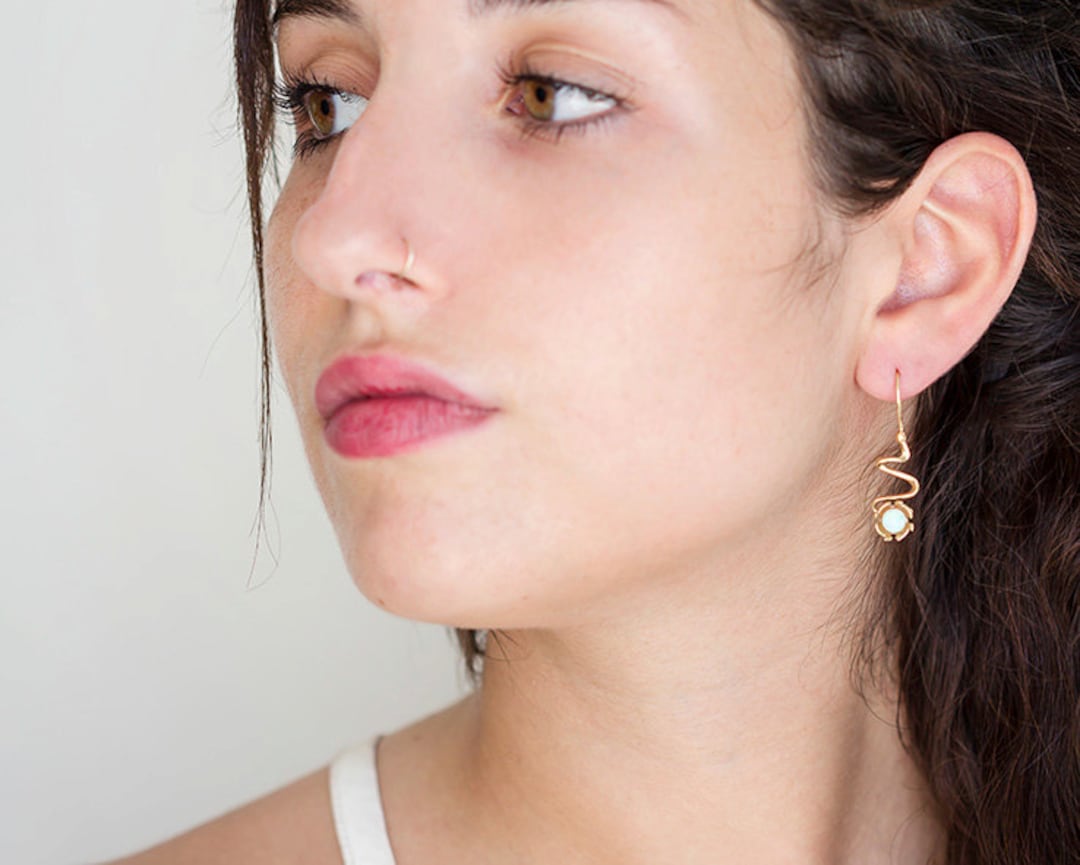 Orecchini di perle d'acqua dolce, gocce d'argento placcate oro 22k, orecchini pendenti da donna, - Italia