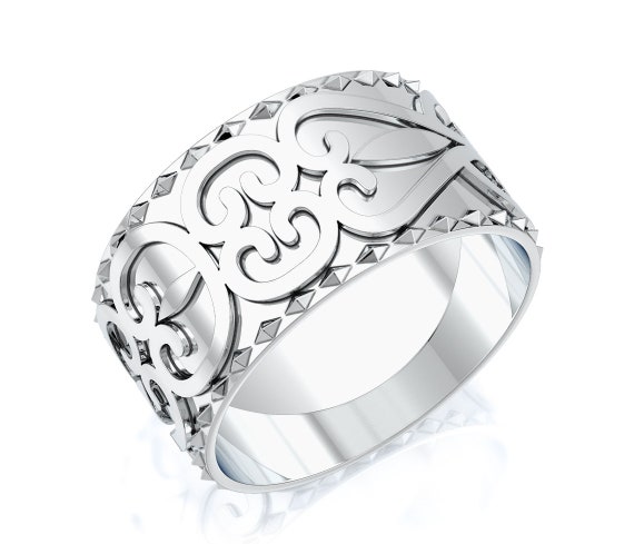 White Gold Wedding Bands Women Diamond Wedding Bands For Women Etsy