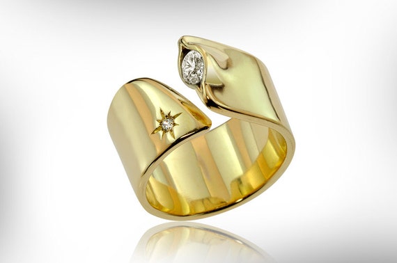 Irregular Shape Gold Ring | Geometric Irregular Ring | Womens Wide Rings  Gold - Ring - Aliexpress