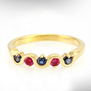 Rubin Geburtsstein Ring, Juli Geburtsstein Ring, Saphir Geburtsstein Ring, September Geburtsstein, Für Sie, stapelbarer Ring