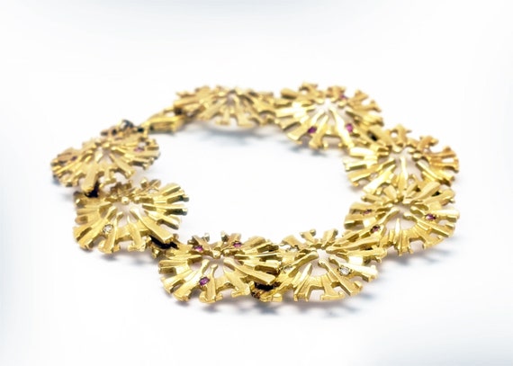 Dainty Winter Bracelet Yellow Solid Gold Gift For Her//code: 0.001 9K 14K 18K Gold Bracelet Small Gold Snowflake Charm