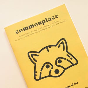 Número 9 de Commonplace - Perzine/Infozine: reescribiendo el canon literario estadounidense, ideas para fanzines, rompecabezas de carreras de autos y otras cosas