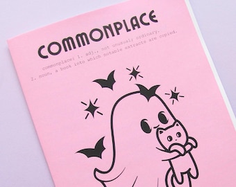 Commonplace Issue 1 - Spooky Season Halloween Zine - Monster Horoscope, Kawaii Tarot Cards, a Beetlejuice Essay and More