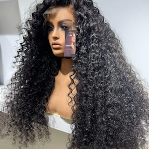 28 Inch Deep Wave Lace Front Wigs Human Hair Pre Plucked 200 Density Curly Human Hair Wig HD Frontal Wigs Human Hair 13x6