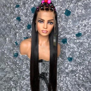 40Inch Wig Human Hair 220 Density,13x6 Lace Front Wigs Human Hair Pre Plucked with Baby Hair,Glueless Straight Human Hair Wigs