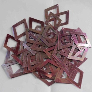 Diamond Shape, Purple Color Sequins with Rainbow effect Sequins for Embroidery, Size 40mm x 27mm, 5 grams (approx 30 pieces), Code- PPS632