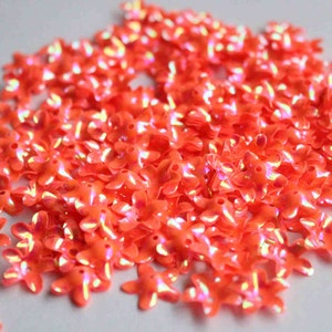 100 Rainbow Peachish Pink Color Flower sequins/KBSF418