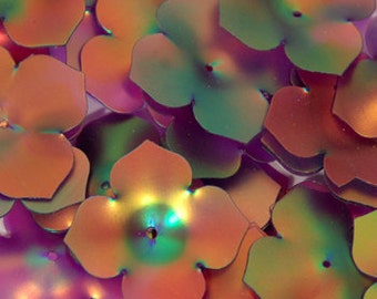25 pcs flower sequins......Rainbow effect flower/KBBF471