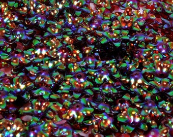 100 rainbow effect flower sequins/KBSF427